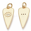 Brass Micro Pave Cubic Zirconia Pendants KK-N227-08-1
