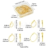 32Pcs 4 Styles Iron Huggie Hoop Earring Findings IFIN-FS0001-50-4