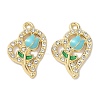 Alloy Enamel & Rhinestone Pendants FIND-C074-20KCG-2