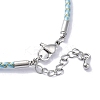 Polyester Cord Braided Bracelet Makings MAK-Z003-01P-05-3