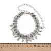 Bohemian Flower Tassel Alloy Anklets for Women AJEW-B107-02-3