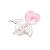 6Pcs 6 Colors Glass Enamel Pendants PALLOY-JF04112-5
