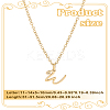 1pc 304 Stainless Steel Letter Pendant Necklaces NJEW-LP0001-39W-G-2