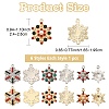 6Pcs 6 Styles Rack Plating Alloy Rhinestone Pendants FIND-YW0005-63-2