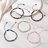 Natural Gemstone Beads Braided Bead Bracelets for Women BJEW-JB13221-1