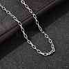 2.5MM 304 Stainless Steel Paperclip Chain Necklaces for Women Men NJEW-A054-03P-1