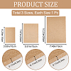 3Pcs 3 Sizes MDF Boards AJEW-CP0007-58-2