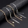 12Pcs 2 Style 304 Stainless Steel  Chain & Brass Cable Chain Bracelet Making AJEW-NB0003-26-3