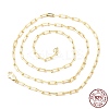 925 Sterling Silver Paperclip Chain Necklace NJEW-I124-004-4