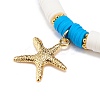 4Pcs 4 Style Handmade Polymer Clay Heishi Surfer Stretch Bracelets Set BJEW-JB08638-5