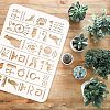 Large Plastic Reusable Drawing Painting Stencils Templates DIY-WH0202-442-3