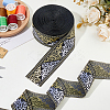 Polyester Jacquard Flower Ribbon OCOR-WH0082-266-4