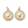 Brass Micro Pave Cubic Zirconia Pendants KK-A282-01G-02-1