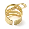 Brass Bowknot Wide Open Cuff Rings for Women RJEW-B062-04G-3
