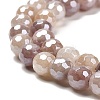 Electroplated Natural Violet Strawberry Quartz Round Beads Strands G-L598-A06-02-4