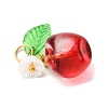 8Pcs Baking Paint Transparent Glass Charms PALLOY-JF04490-4