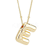 1pc Brass Chain with Alloy Letter Pendants Necklaces NJEW-LP0001-41E-G-1