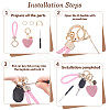 2Pcs 2 Styles PU Leather and Alloy Rhinestone Braided Keychain & Pendant Decorations KEYC-CN0001-11B-5
