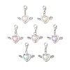 Heart & Wing Imitation Pearl Acrylic Pendant Decorations HJEW-JM03667-2