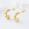 304 Stainless Steel C-Shaped Earrings for Women ZI4209-3