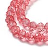 Transparent Crackle Glass Beads Strands CCG-L050-01B-01-2