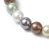 Shell Pearl Beads Stretch Bracelets For Women BJEW-JB11340-4