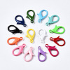 Spray Painted Eco-Friendly Alloy Lobster Claw Clasps PALLOY-T080-06B-NR-2