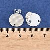304 Stainless Steel Ear Stud Findings STAS-O119-17C-S-3