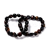 Natural Tiger Eye Beaded Stretch Bracelets BJEW-F414-02C-04-1