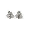 304 Stainless Steel Cup Pearl Peg Bails Pin Pendants STAS-L300-004C-P-1