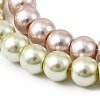 Baking Paint Pearlized Glass Pearl Round Bead Strands HY-XCP0001-29-3