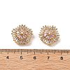Brass Micro Pave Cubic Zirconia Beads KK-A259-11G-02-3