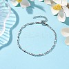 Non-Tarnish 304 Stainless Steel Bar Link Chain Bracelets for Women BJEW-JB10589-02-2