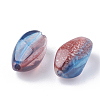 Two Tone Transparent Spray Painted Acrylic Bead X-ACRP-T005-30-2