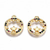 Brass Micro Pave Cubic Zirconia Charms LS-KK-Q277-074-NF-2
