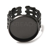 Woven Bezel 304 Stainless Steel Cuff Ring Components SA-CBAD8FA-01EB-05-2