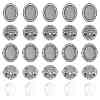 10Pcs 2 Styles Vintage Alloy Brooch Cabochon Bezel Settings FIND-FS0004-64-1