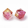 Two Tone Transparent Spray Painted Acrylic Beads ACRP-T005-10mm-26D-2