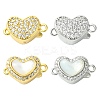 4Pcs 4 Style Brass Micro Pave Clear Cubic Zirconia Box Clasps KK-CJ0003-35-1