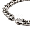 Non-Tarnish 304 Stainless Steel Cuban Link Chain Bracelet NJEW-D050-02D-P-2