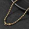 3MM 304 Stainless Steel Ball Chain Necklaces for Women NJEW-B134-09A-G-2