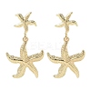 Starfish Alloy Dangle Stud Earrings for Women EJEW-A112-05KCG-2