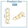 50Pcs 304 Stainless Steel S-Hook Clasps FIND-UN00007-3