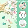 12Pcs 6 Colors Transparent Glass Beads LAMP-YW0004-22-5
