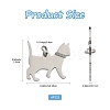4Pcs 304 Stainless Steel Pendants STAS-FS0002-01B-3