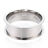 201 Stainless Steel Grooved Finger Ring Settings STAS-WH0047-8mm-24S-1