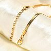 304 Stainless Steel Herringbone Chains Bracelet for Men Women BJEW-D450-01G-01-5