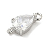 Brass Pave Cubic Zirconia Connector Charms KK-Z120-31P-03-2