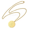 304 Stainless Steel Curb Chain Pendant Necklaces NJEW-H034-01G-2