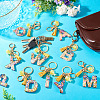 Alloy Resin Polygon Keychains KEYC-TADJ0002-03G-B-4